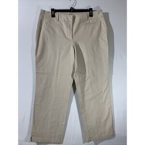 Ann Taylor Curvy Khaki Cropped Pants Womens 12